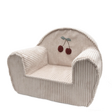 Rib Cord Stoel met Kersen - Crème image 2