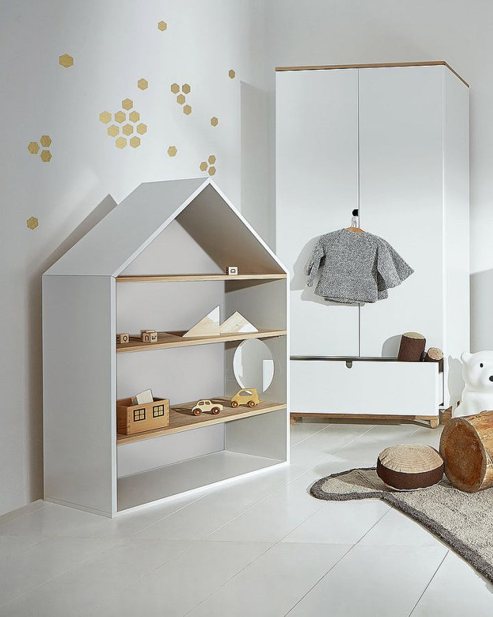 Boekenkast Novi met dakje - wit image 1