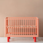 KARL & FRIC Ledikant Nox - Roze met rode poten - 60x120cm image 1