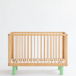 KARL & FRIC Ledikant Nox - Naturel met groene poten image 0