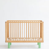 KARL & FRIC Ledikant Nox - Naturel met groene poten image 0