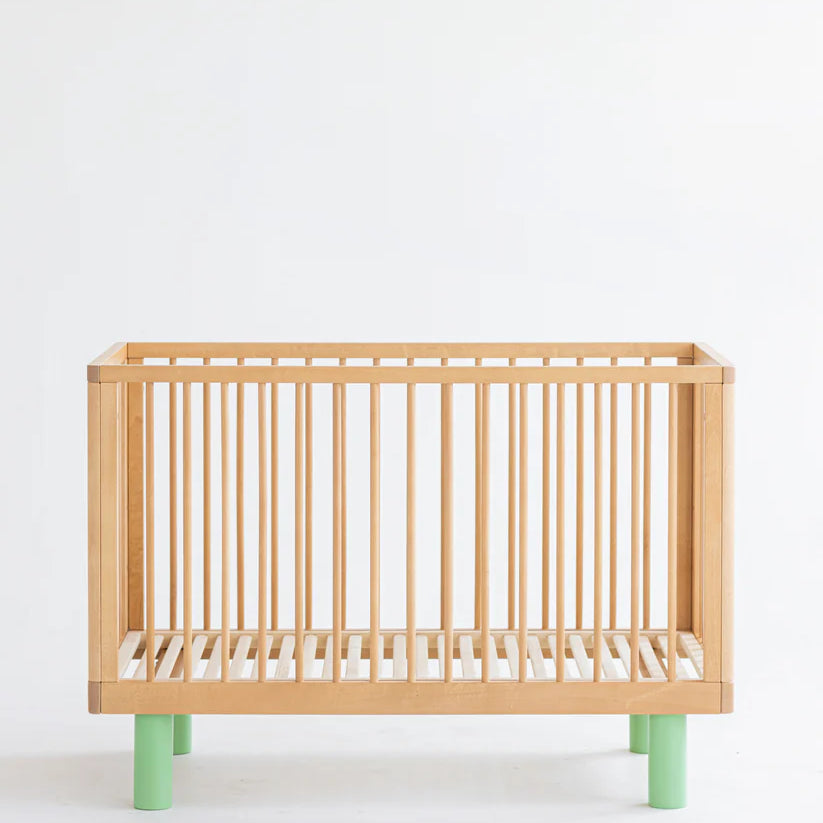 KARL & FRIC Ledikant Nox - Naturel met groene poten image 0