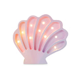 Little Lights Mini Lamp Schelp - Mermaids Pink - Roze image 0