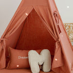 Tipi Tent met Speelmat - Terracotta Strepen image 4