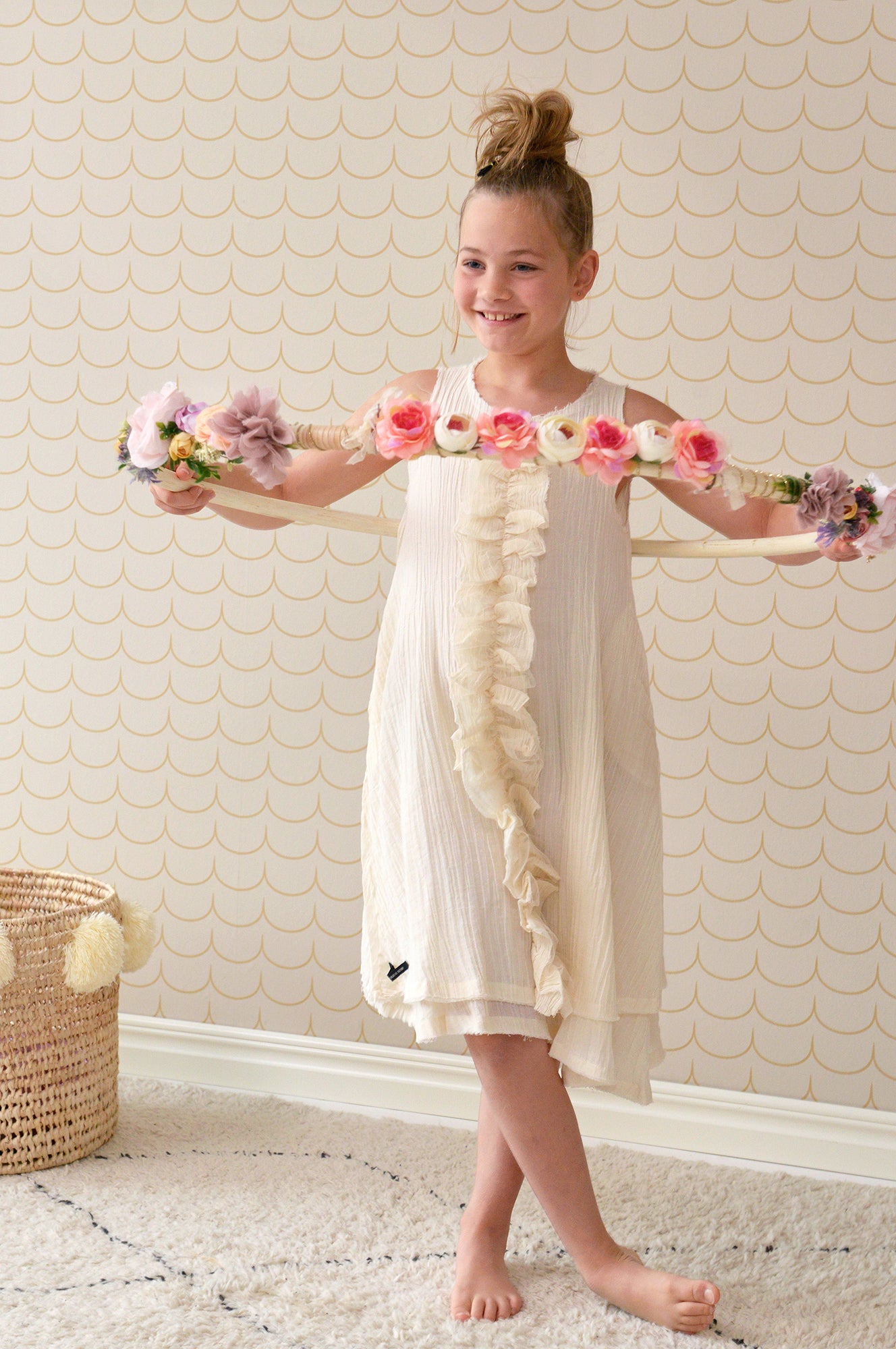 Majvillan Behang - Curtain - Greige Golden Brown image 2