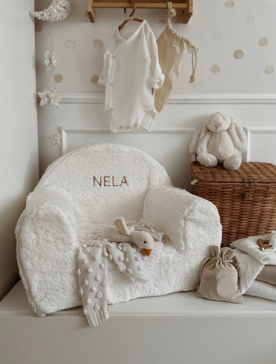 Teddy Stoel met Naam - Wit image 0