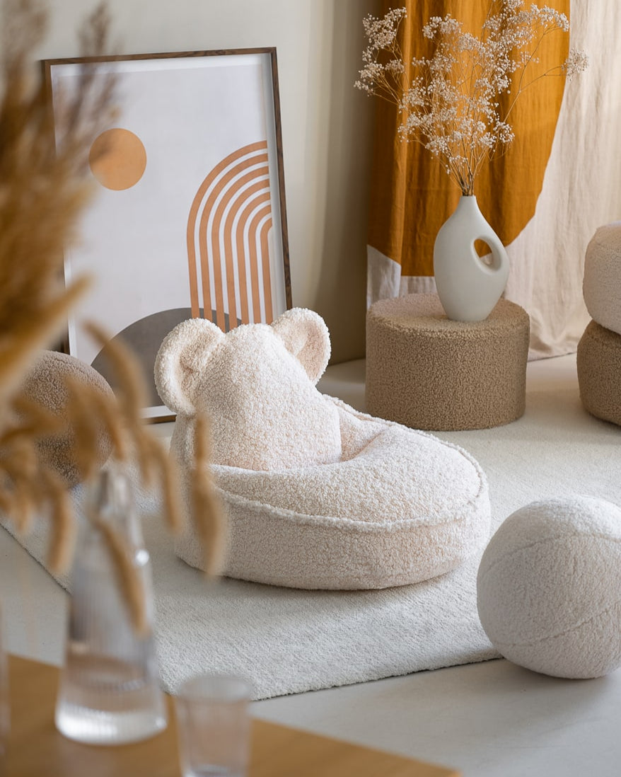 Wigiwama Beren Zitzak voor Kinderen Beer - Cream White Bear Beanbag image 4