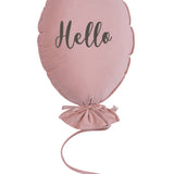 Ballon kussen deluxe -  roze fluweel image 7