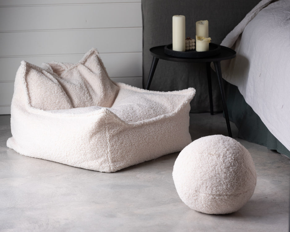 Wigiwama Zitzak voor Kinderen - Cream White Beanbag Chair image 8