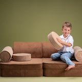 Wigiwama Ribstof Kinderbank - Toffee Settee - Sofa Speelbank image 4