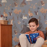 Majvillan Behang - Deep Forest - Midnight Blue image 0