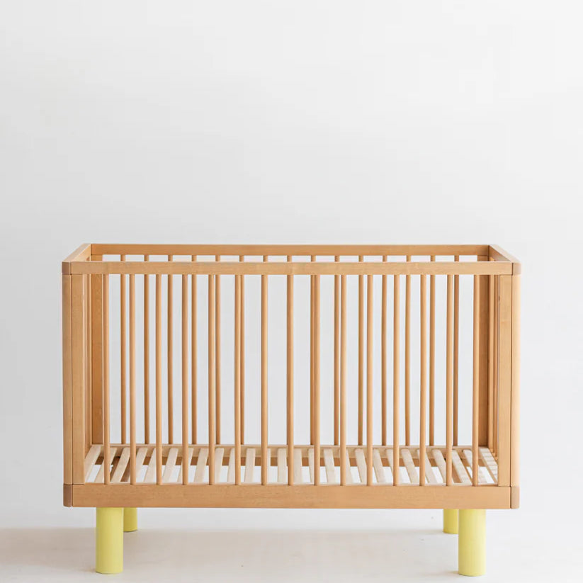 KARL & FRIC Ledikant Nox - Naturel met gele poten image 0