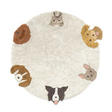Lorena Canals Wasbaar Vloerkleed - Dogs - Honden - ⌀140cm
