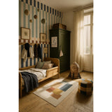 Dekornik Behang - Happy Stripes - Marine Blauw Munt Meerkleurig