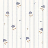 Dekornik Behang - Retro Flowers - Blauw