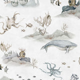 Dekornik Behang - Underwater World - Onder Water Wereld - Wit