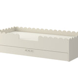 Montessori Junior Bed met Schulprand - Met Lade - 80x160cm - Latte Beige
