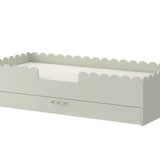 Montessori Junior Bed met Schulprand - Met Lade - 80x160cm - Sage Groen