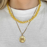 Barnsteen ketting dames 45cm - milk