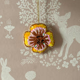 Hanger - Bloem - Met Kralen en Pailletten - Geel