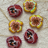 Hanger - Bloem - Met Kralen en Pailletten - Geel