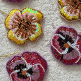 Hanger - Bloem - Met Kralen en Pailletten - Geel