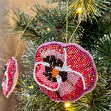Hanger - Bloem - Met Kralen - Roze
