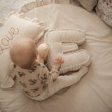 Letter Kussen Rib Cord - Crème Wit