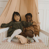 Lorena Canals Gebreide Deken - Vichy Rose - Roze Ruitpatroon - 80x100cm