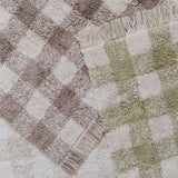 Lorena Canals Wasbaar Vloerkleed - Vichy Marron - Ruitpatroon - 150x180cm
