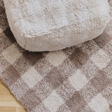 Lorena Canals Wasbaar Vloerkleed - Vichy Marron - Ruitpatroon - 150x180cm