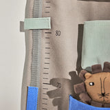OYOY Living Design - Groeimeter Met Opbergvakken - Saga - Grijs - Blauw
