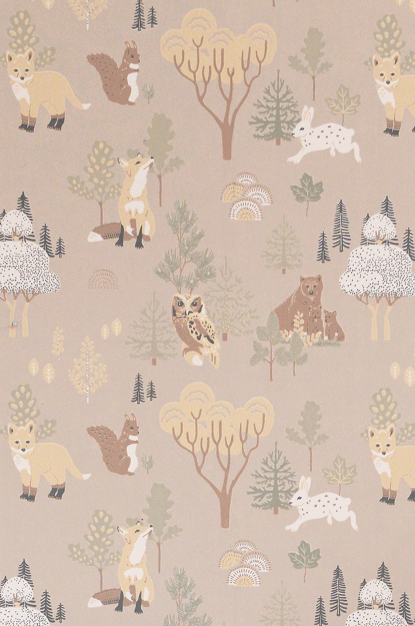 Majvillan Behang - Deep Forest - Soft Beige image 1