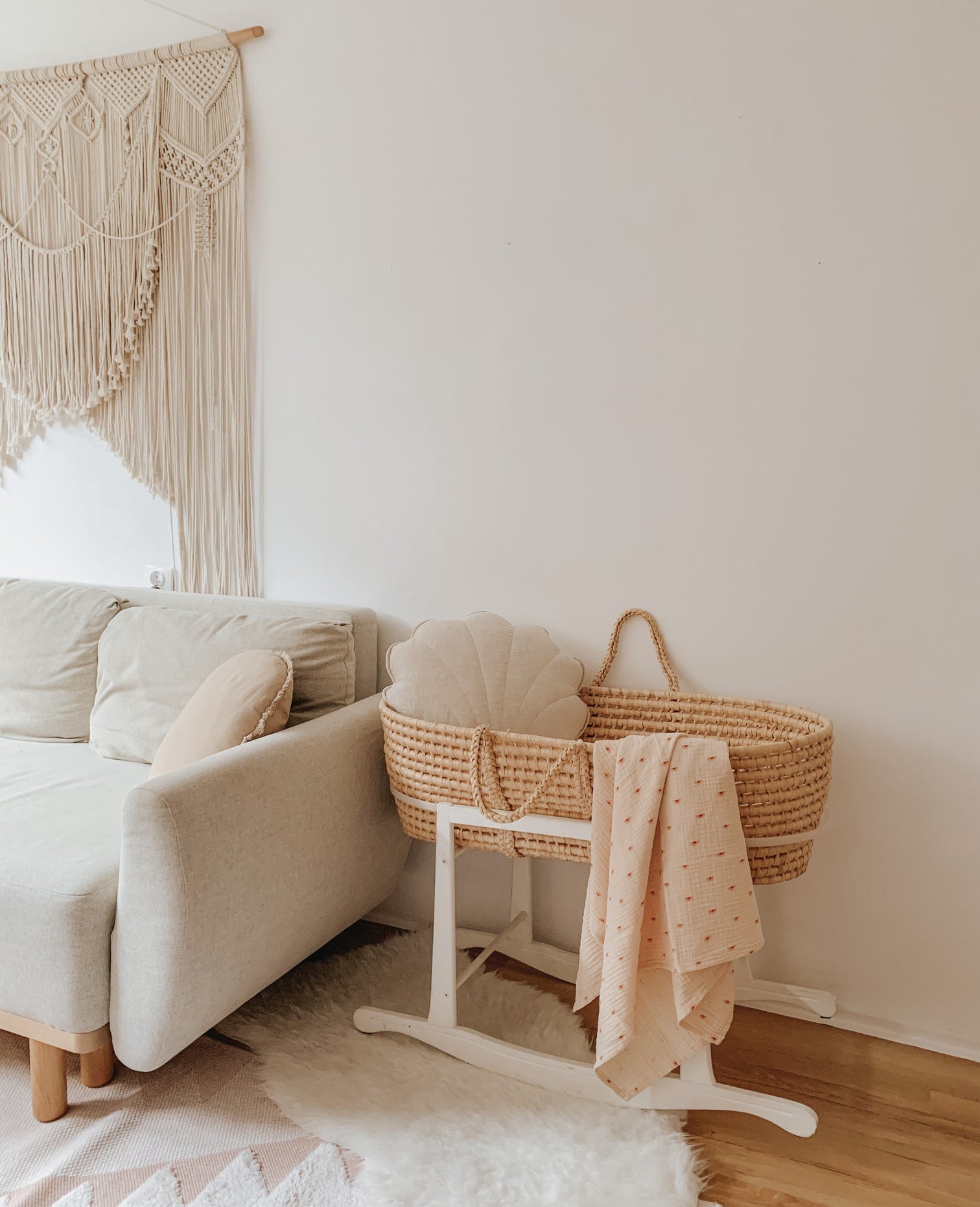 Linnen schelpkussen - zand image 2