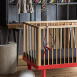 KARL & FRIC Ledikant Nox - Naturel met rode poten image 8