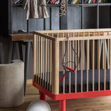 KARL & FRIC Ledikant Nox - Naturel met rode poten image 8