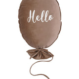 Ballon kussen deluxe - latte fluweel image 1