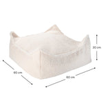 Wigiwama Kinderpoef - Cream White Square Ottoman image 8