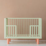 KARL & FRIC Ledikant Nox - Pistache met roze poten - 60x120cm image 5