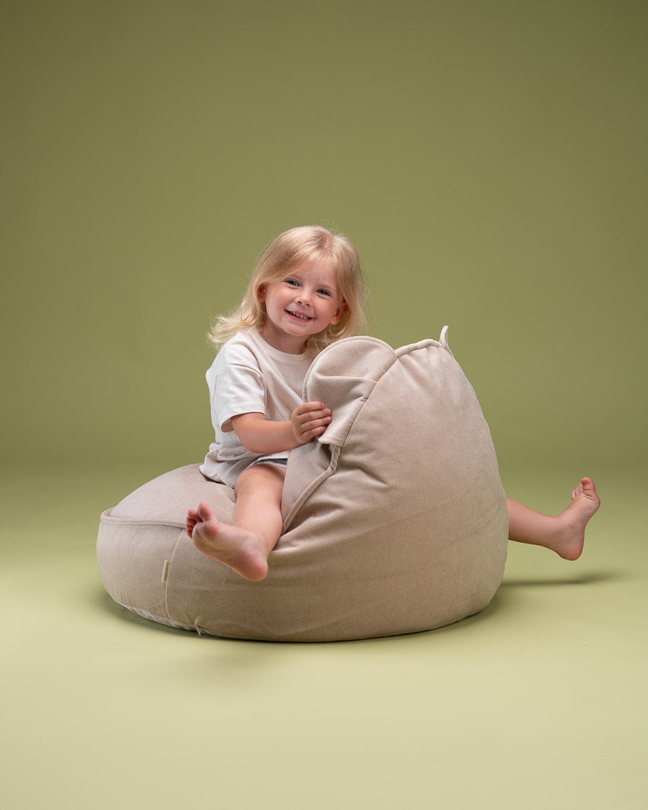 Wigiwama Beren Zitzak voor Kinderen Beer - Dusty Beige Bear Beanbag image 3