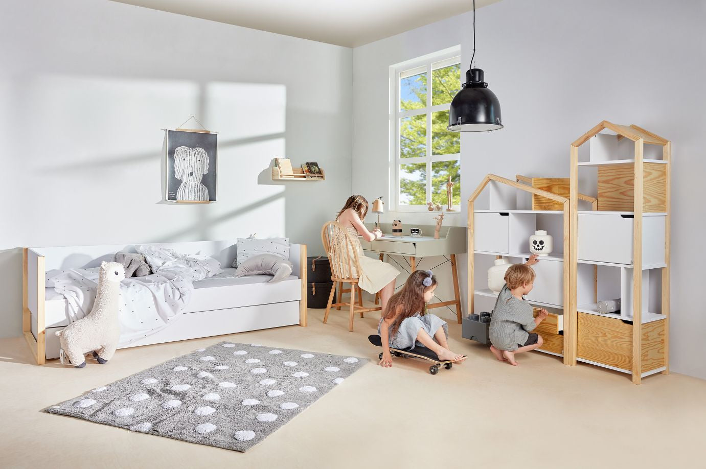 Boekenkast Juno met dakje - Wit image 2