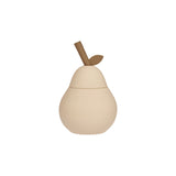 OYOY Living Design - Siliconen Kinderbeker Met Rietje - Peer - Vanille Beige