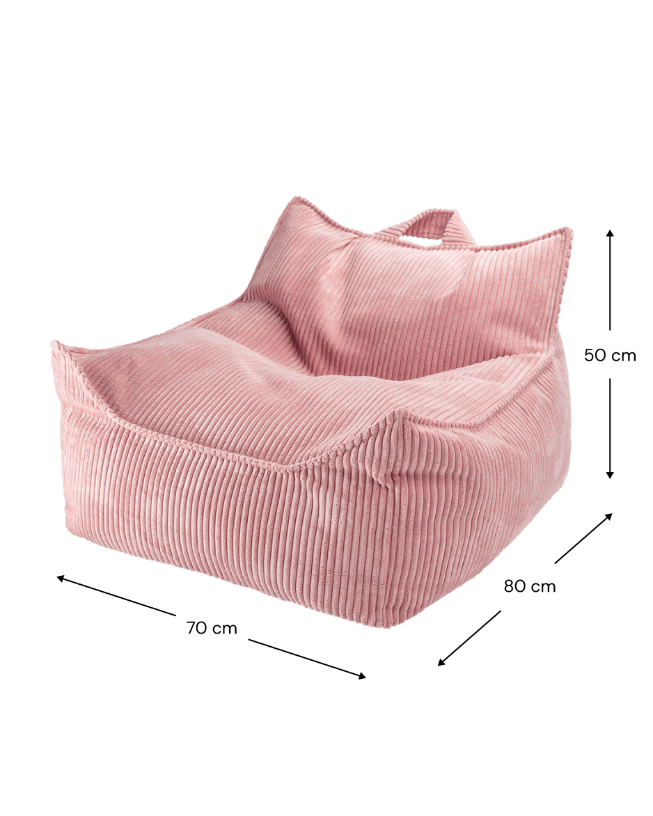 Wigiwama Zitzak voor kinderen - Pink Mousse Beanbag Chair image 6