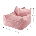 Wigiwama Zitzak voor kinderen - Pink Mousse Beanbag Chair image 6