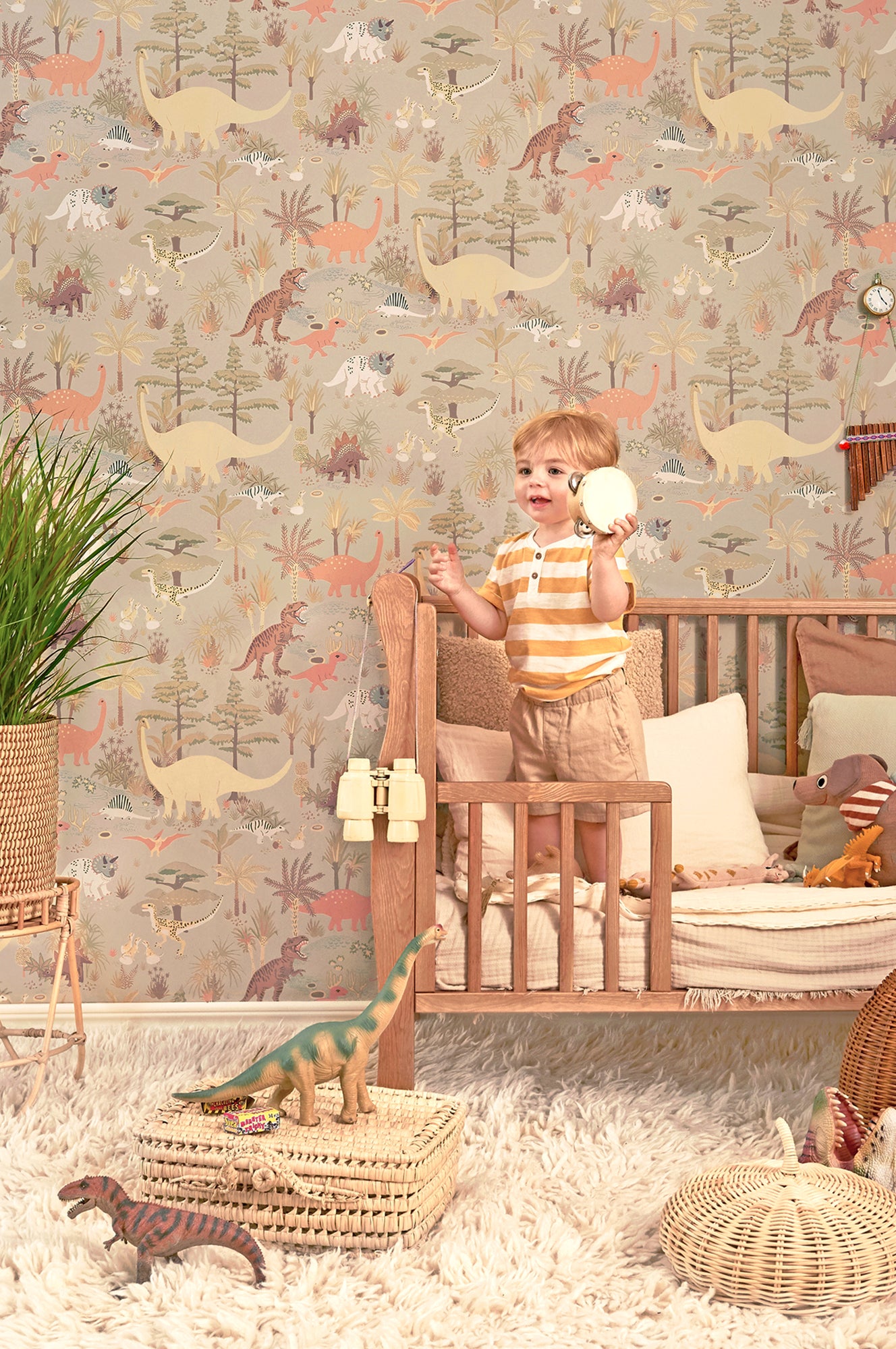 Majvillan Behang - Dinosaur Vibes - Sandy Beige image 7