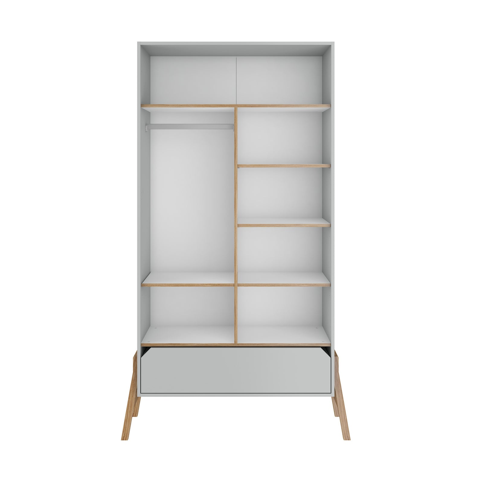 2 Deurs Kledingkast Lunor - Grijs image 1