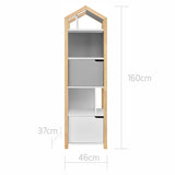 Boekenkast Juno met dakje - Grijs image 3