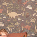 Majvillan Behang - Dinosaur Vibes - Evening Grey image 5