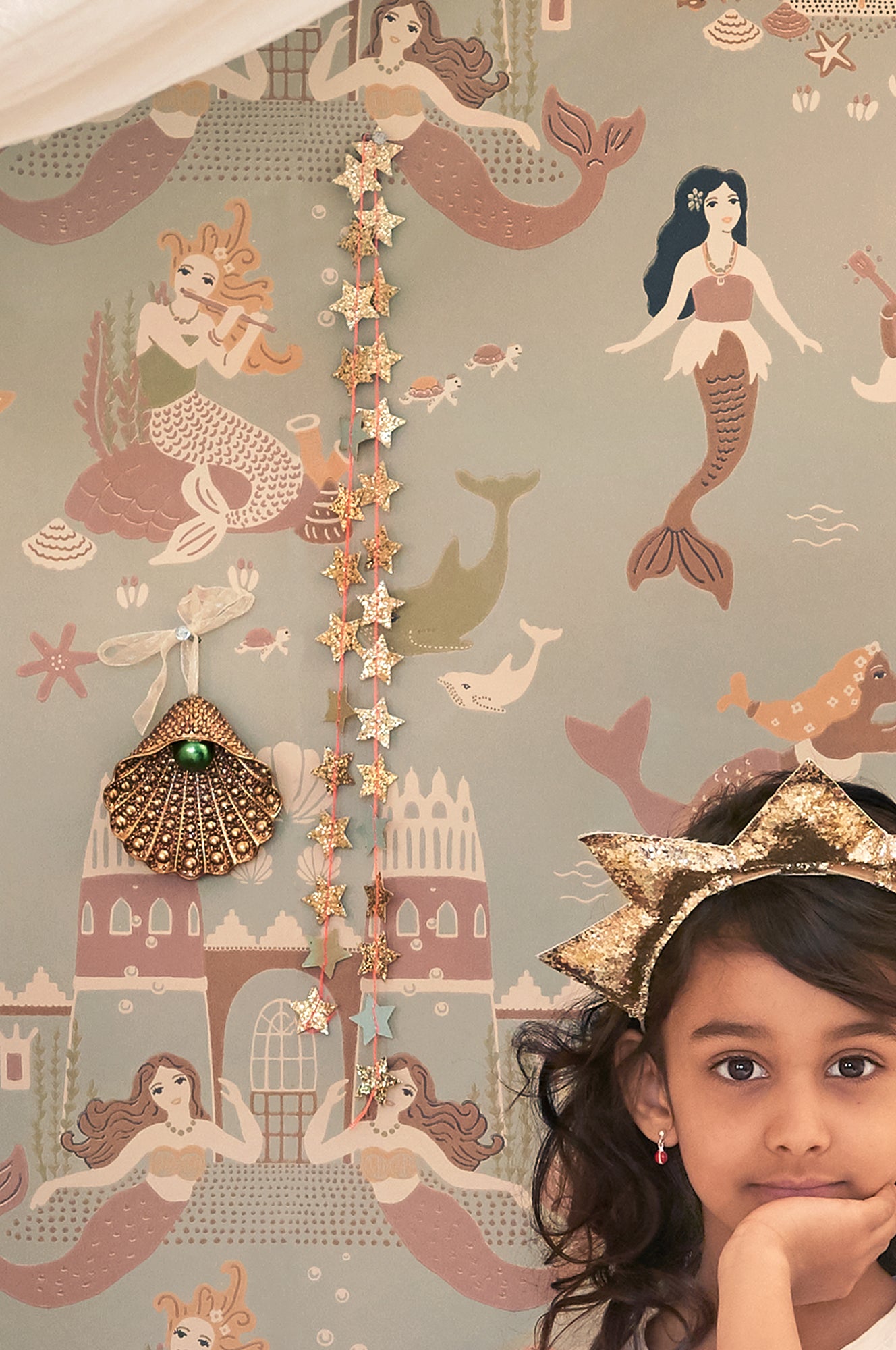 Majvillan Behang - Mermaid Reef - Ocean Blue image 4