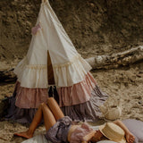 Linnen schelpkussen - zand image 8